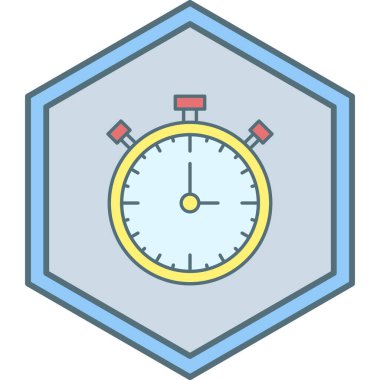 Saat. Web simgesi basit illüstrasyon