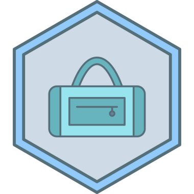 Çanta. Web simgesi basit illüstrasyon