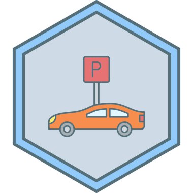 park simgesi vektör illüstrasyonu