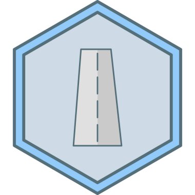 Yol simgesi, vektör illüstrasyonu