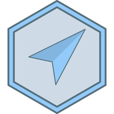 Yön ok simgesi, vektör illüstrasyonu