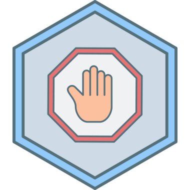 El durdurma simgesinin vektör illüstrasyonu