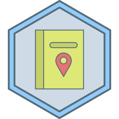 Harita. Web simgesi basit illüstrasyon