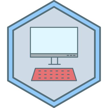 Bilgisayar. Web simgesi basit illüstrasyon