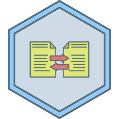 Bir belge simgesinin vektör illüstrasyonu