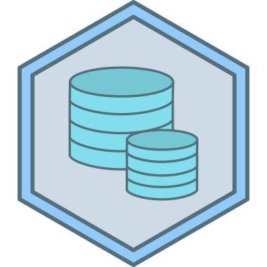 veritabanı. Web simgesi basit illüstrasyon