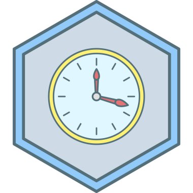 Saat. Web simgesi basit illüstrasyon