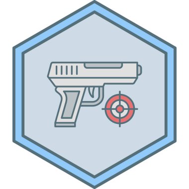 Bir silah simgesinin vektör illüstrasyonu