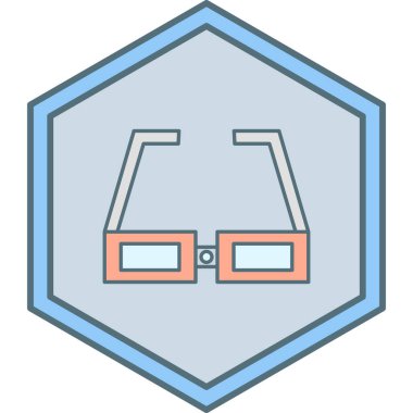 gözlük simgesinin vektör illüstrasyonu