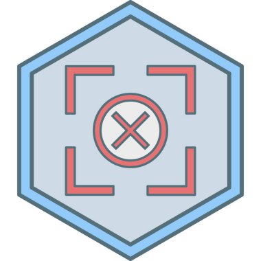 Bir çapraz simgenin vektör illüstrasyonu