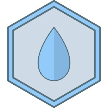 su damlası ikon vektör illüstrasyonu