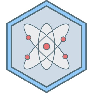 atom. Web simgesi basit illüstrasyon
