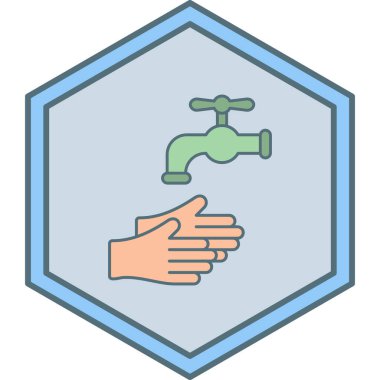 Elle Yıka Simge vektör çizimi