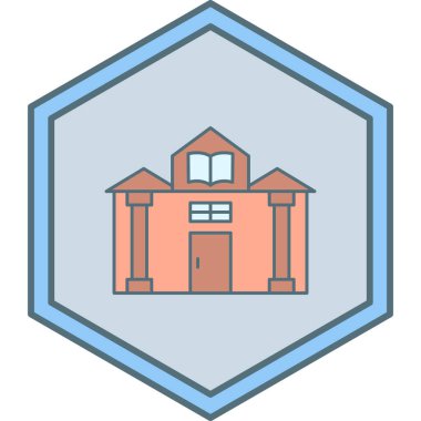 Bir bina simgesinin vektör illüstrasyonu