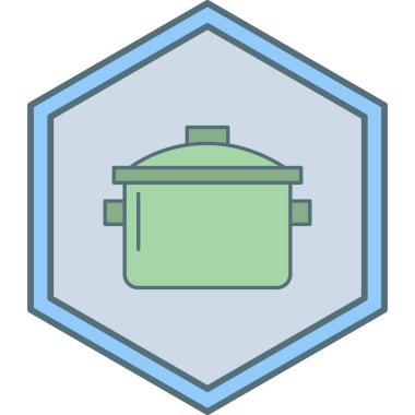 yemek pot ikonu vektör illüstrasyonu