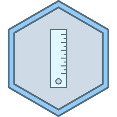 Bir mezura simgesinin vektör illüstrasyonu