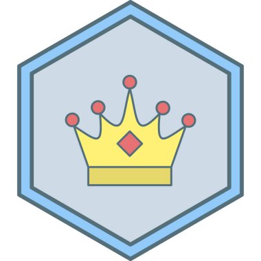 Taç. Web simgesi basit illüstrasyon