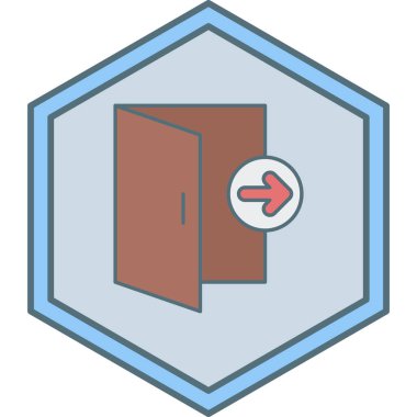 Mavi ve beyaz bir ikonun vektör illüstrasyonu