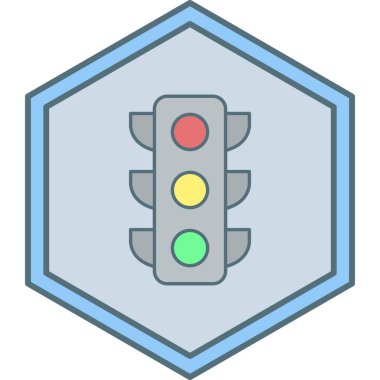 Trafik ışıkları simgesi, vektör çizimi