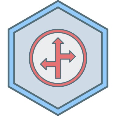 Yön ok simgesinin vektör illüstrasyonu