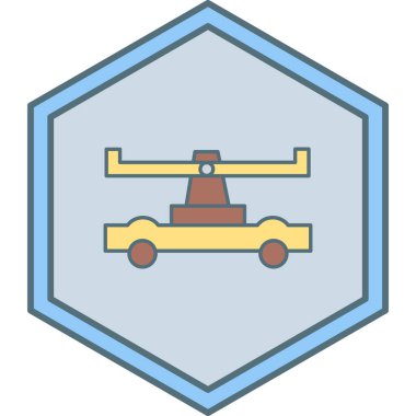 Bir araba simgesinin vektör illüstrasyonu