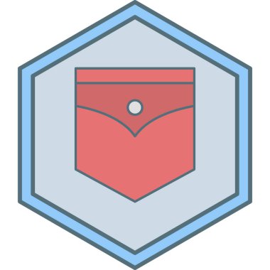 Bir kalkan simgesinin vektör illüstrasyonu