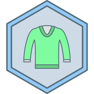 Mavi ve beyaz çizgi simgesinin vektör çizimi.