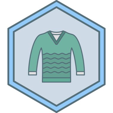 Mavi çizgi simgesinin vektör illüstrasyonu