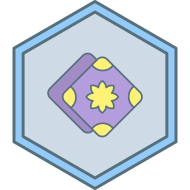 Bir çiçek simgesinin vektör illüstrasyonu