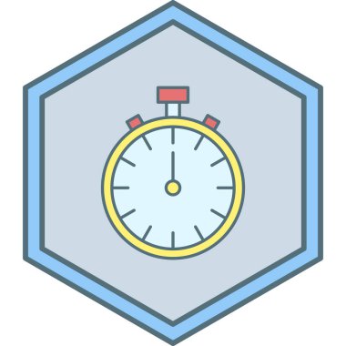 Kronometre simgesi modaya uygun izole edilmiş arkaplan