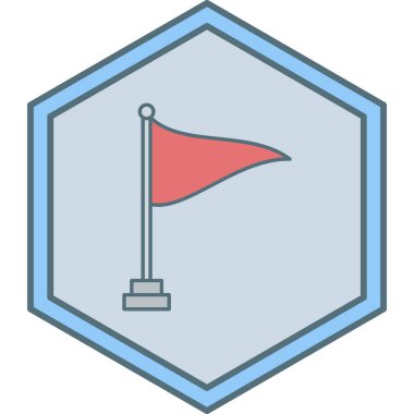 bayrak ikonu vektör illüstrasyonu