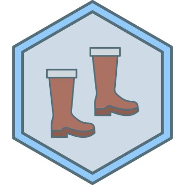 Lastik çizmelerin vektör çizimi