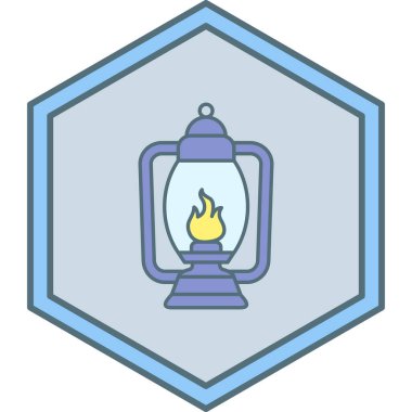 Ateş ikonu. Web tasarımı için kamp feneri vektör simgelerinin basit çizimi