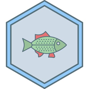 Balık. Web simgesi basit illüstrasyon