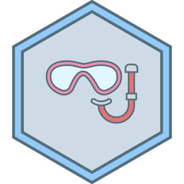 Scuba dalış maskesi vektör çizimi