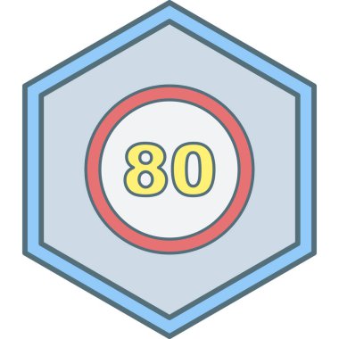 Yol işareti simgesinin vektör illüstrasyonu