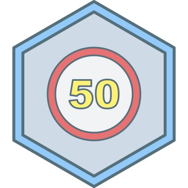 Yol işareti simgesinin vektör illüstrasyonu