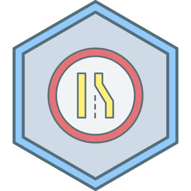 Yol işareti simgesinin vektör illüstrasyonu