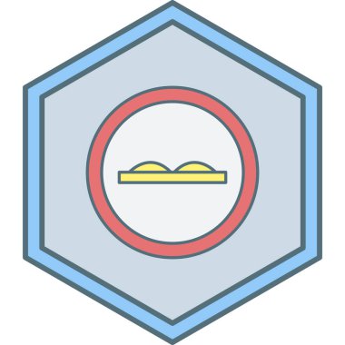 Yol işareti simgesinin vektör illüstrasyonu