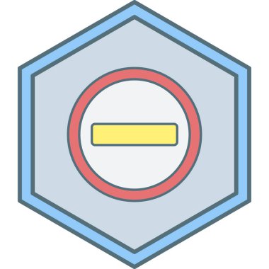 Yol işareti simgesinin vektör illüstrasyonu