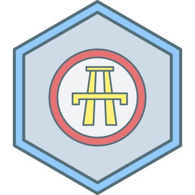 Yol işareti simgesinin vektör illüstrasyonu