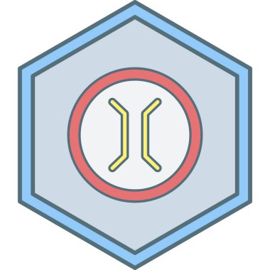 Yol işareti simgesinin vektör illüstrasyonu