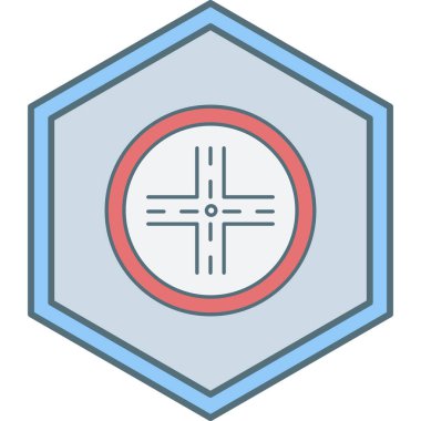 Yol işareti simgesinin vektör illüstrasyonu