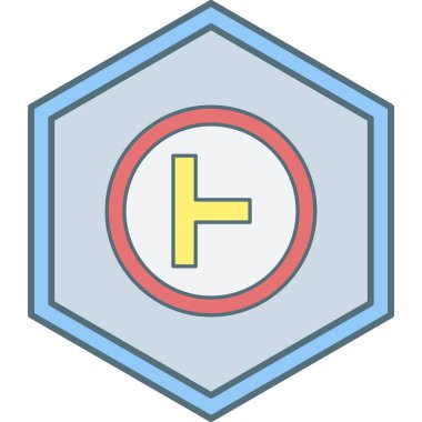 Yol işareti simgesinin vektör illüstrasyonu