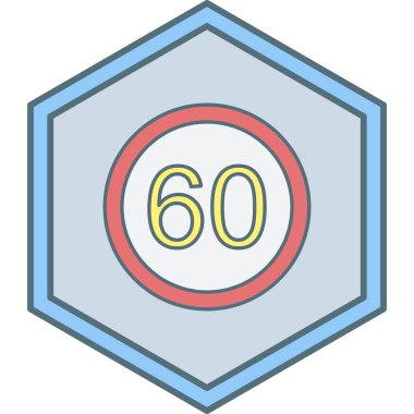 Yol işareti simgesinin vektör illüstrasyonu