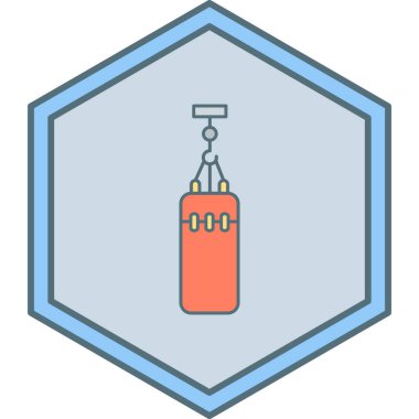 punç torba simgesi, basit tasarım vektör çizimi