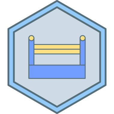 Bir yatak simgesinin vektör illüstrasyonu