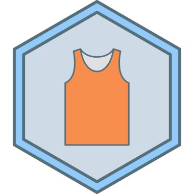 yelek, tişört, simge, vektör illüstrasyonu