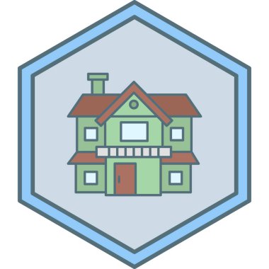 Ev. Web simgesi basit illüstrasyon