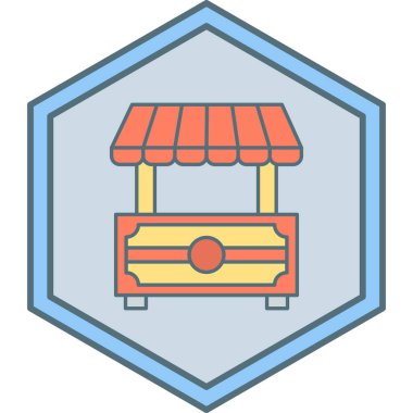 Dükkan. Web simgesi basit illüstrasyon